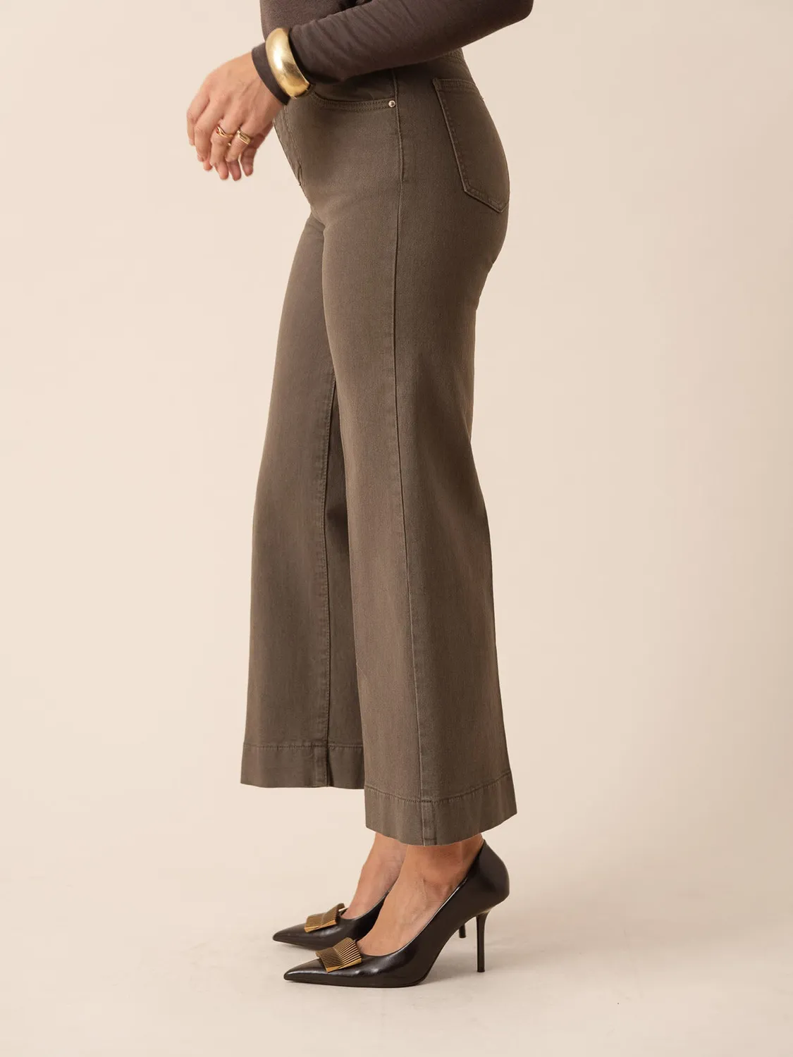 Oraije Windy jeans wide kaki