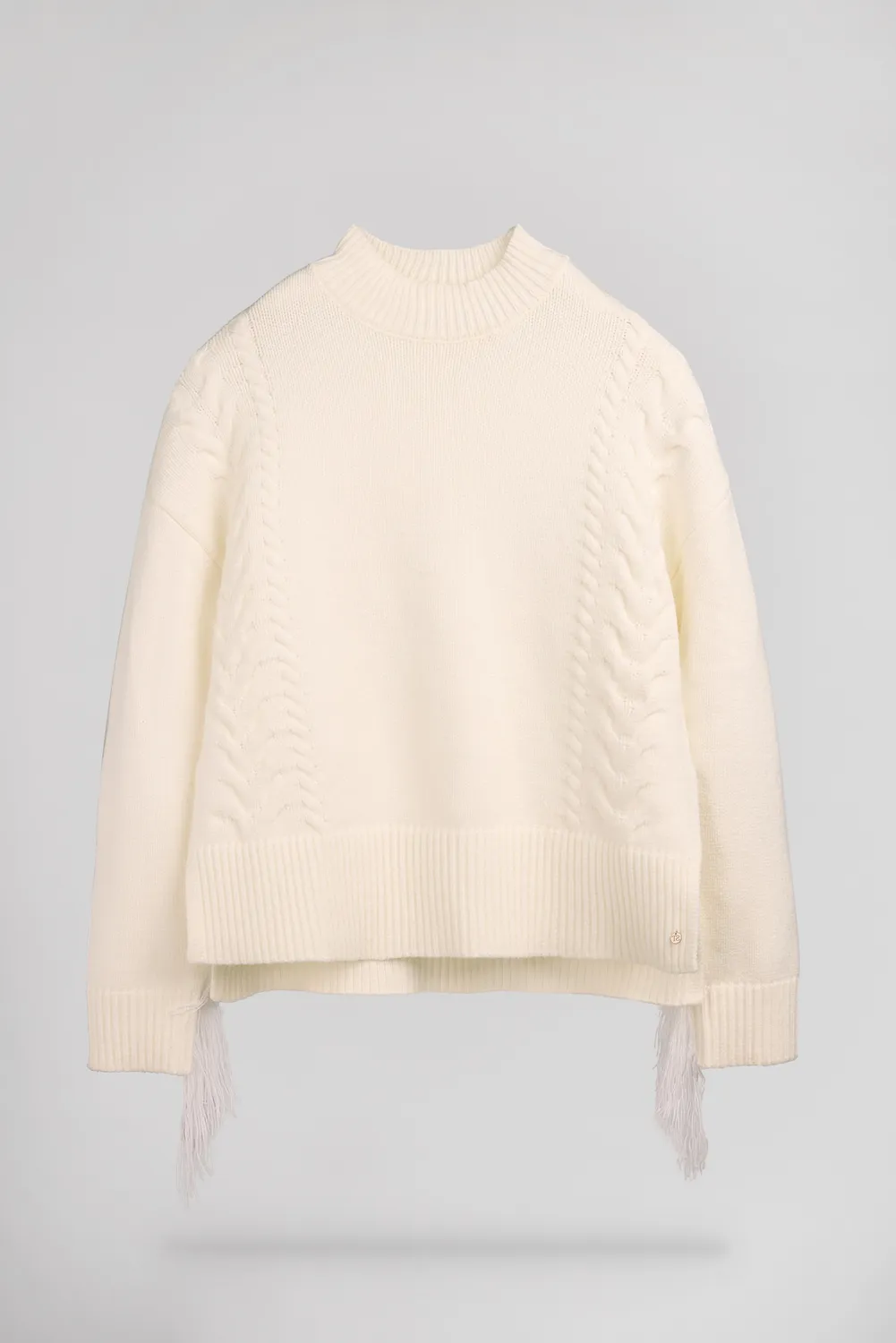 Teddy Smith P-Jennah Middle maglione donna bianco trecce