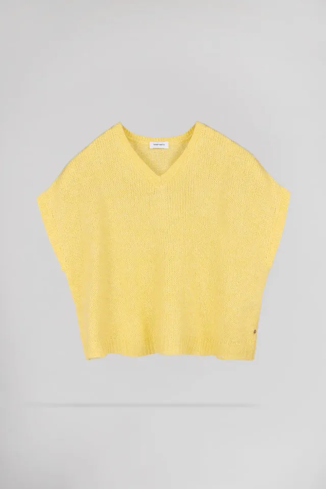 Teddy Smith P-Mochi Pull Donna Giallo Citrone Oversize Lana