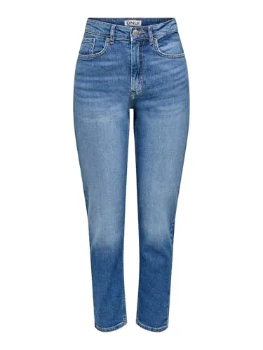 ONLY Onlveneda jeans mom vita alta M 32L chiaro
