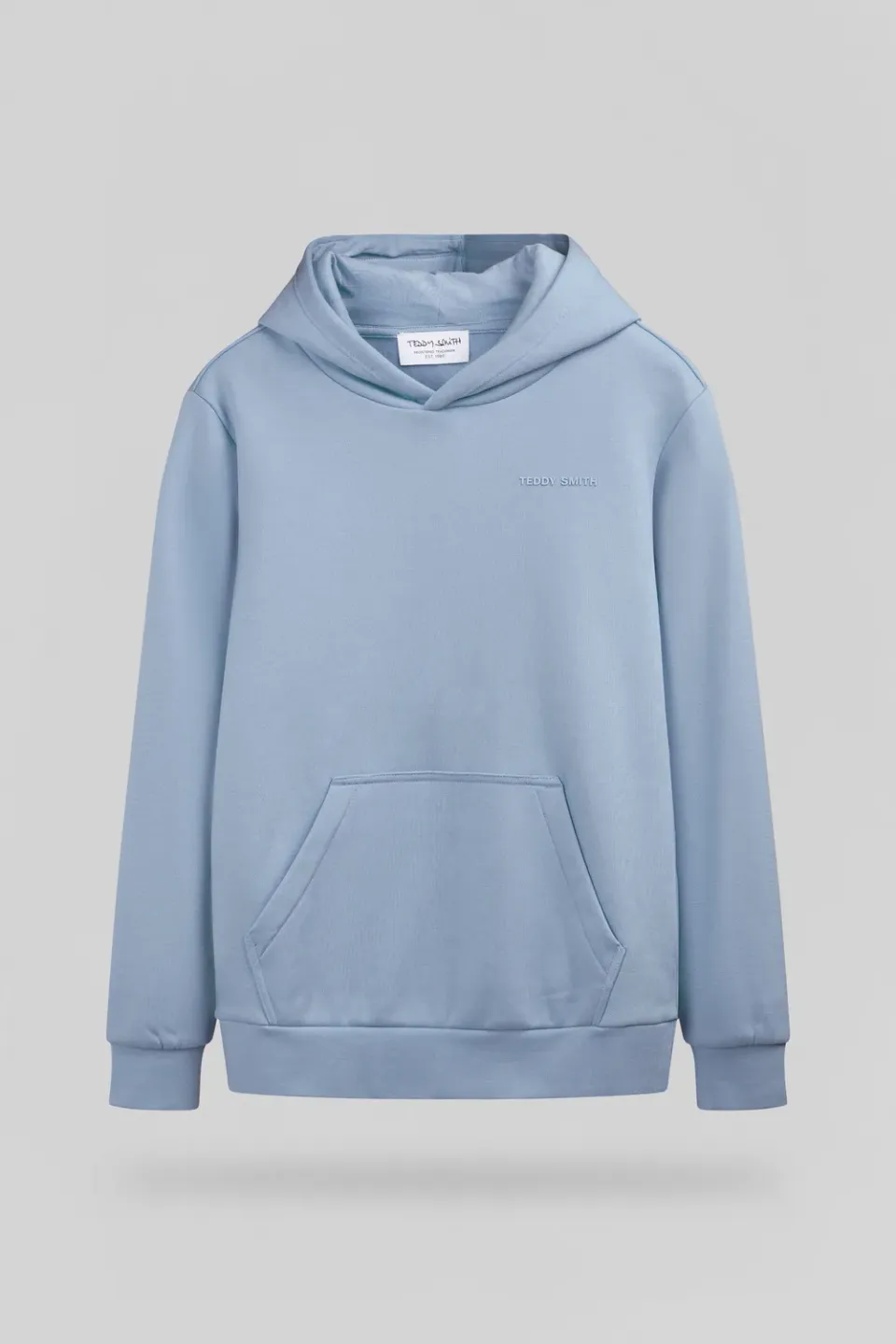 Teddy Smith S-Nark felpa bambino blu mineral cappuccio