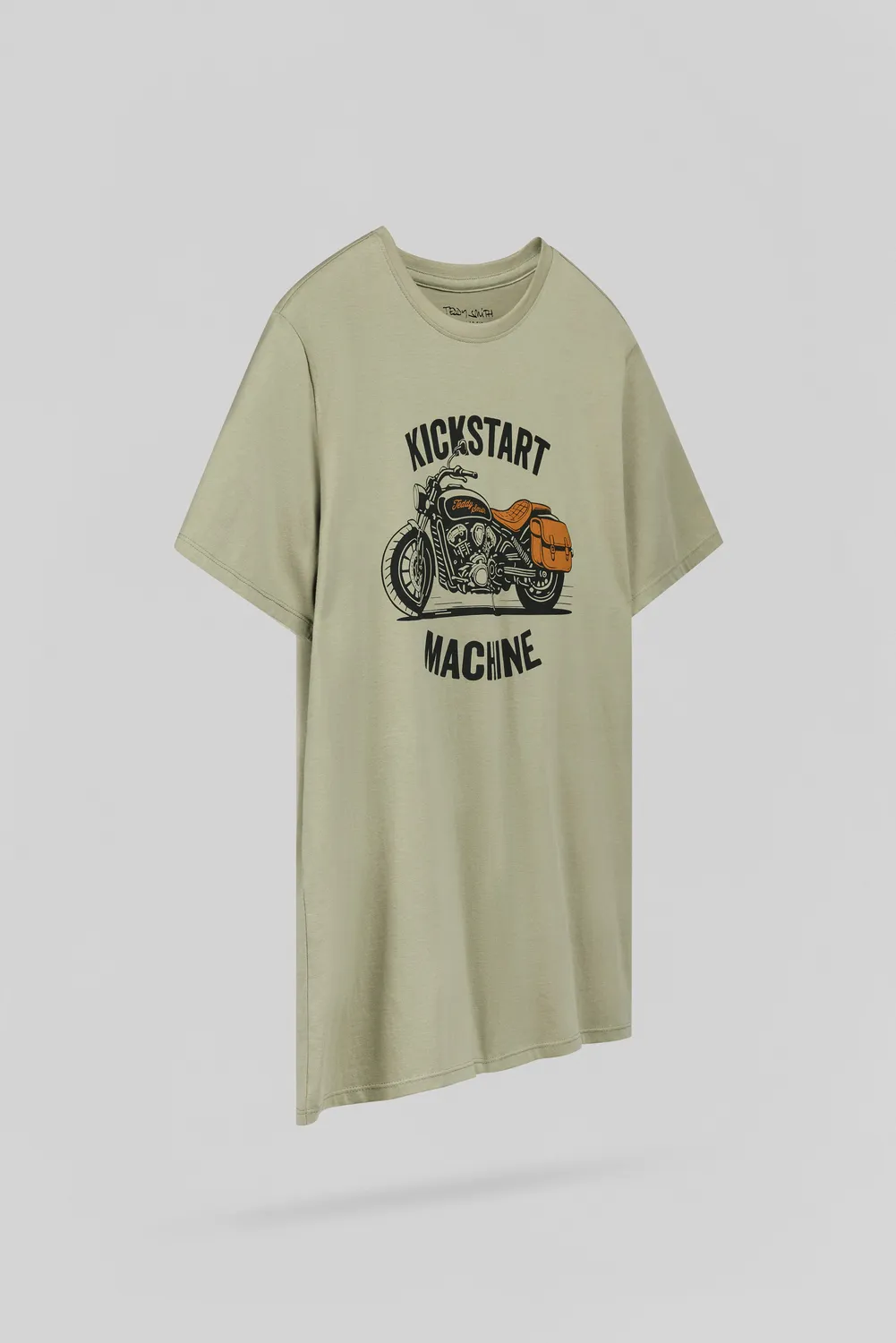 Teddy Smith T-Carso MC t-shirt uomo kaki stampa moto