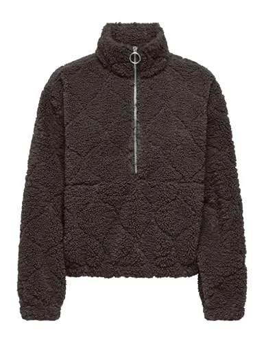 ONLY Onlxena felpa teddy box marrone cioccolato