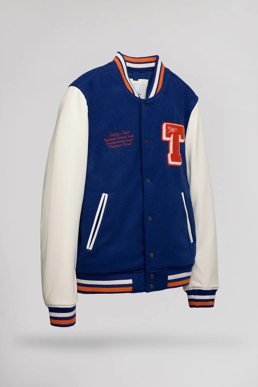 Teddy Smith B-Romeo bomber varsity uomo blu royal