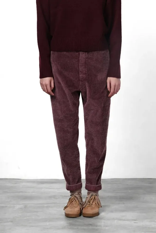 Mason's Malibu Jogger City chino donna vinaccia velluto