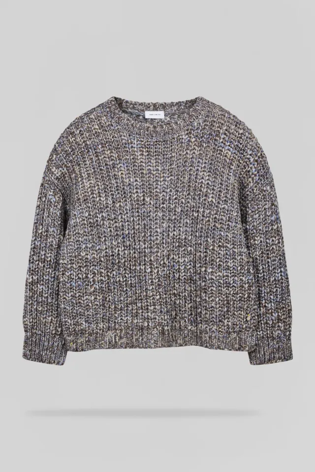 Teddy Smith P-Chloe maglione donna marrone chiné oversize