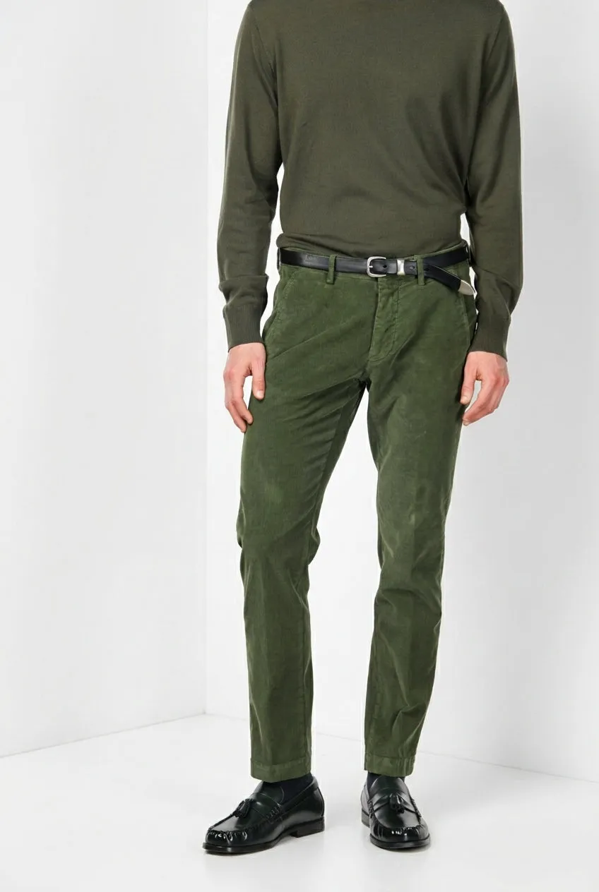Mason's Torino pantalone chino uomo verde bosco slim