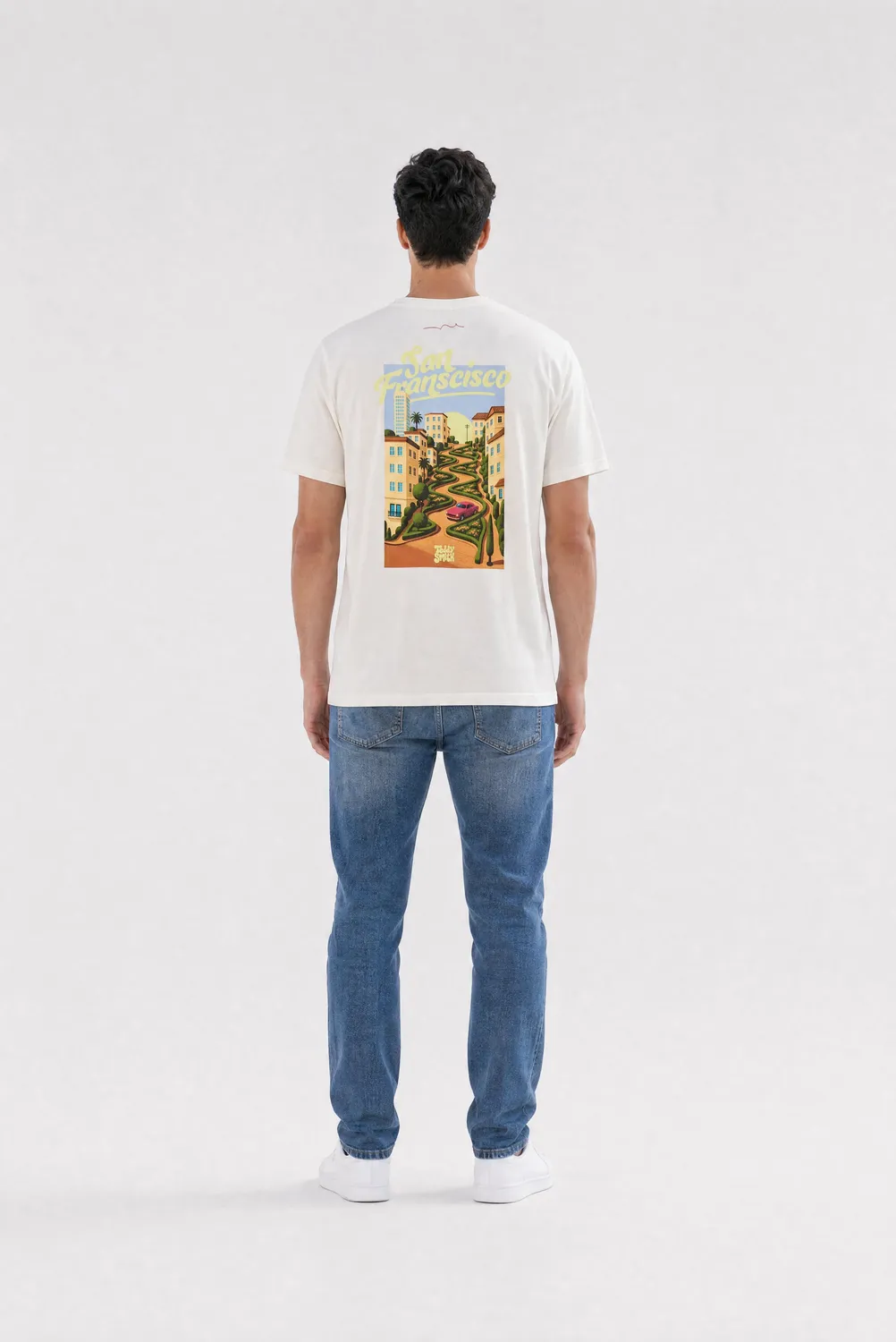 Teddy Smith T-Frans MC t-shirt uomo Middle White cotone