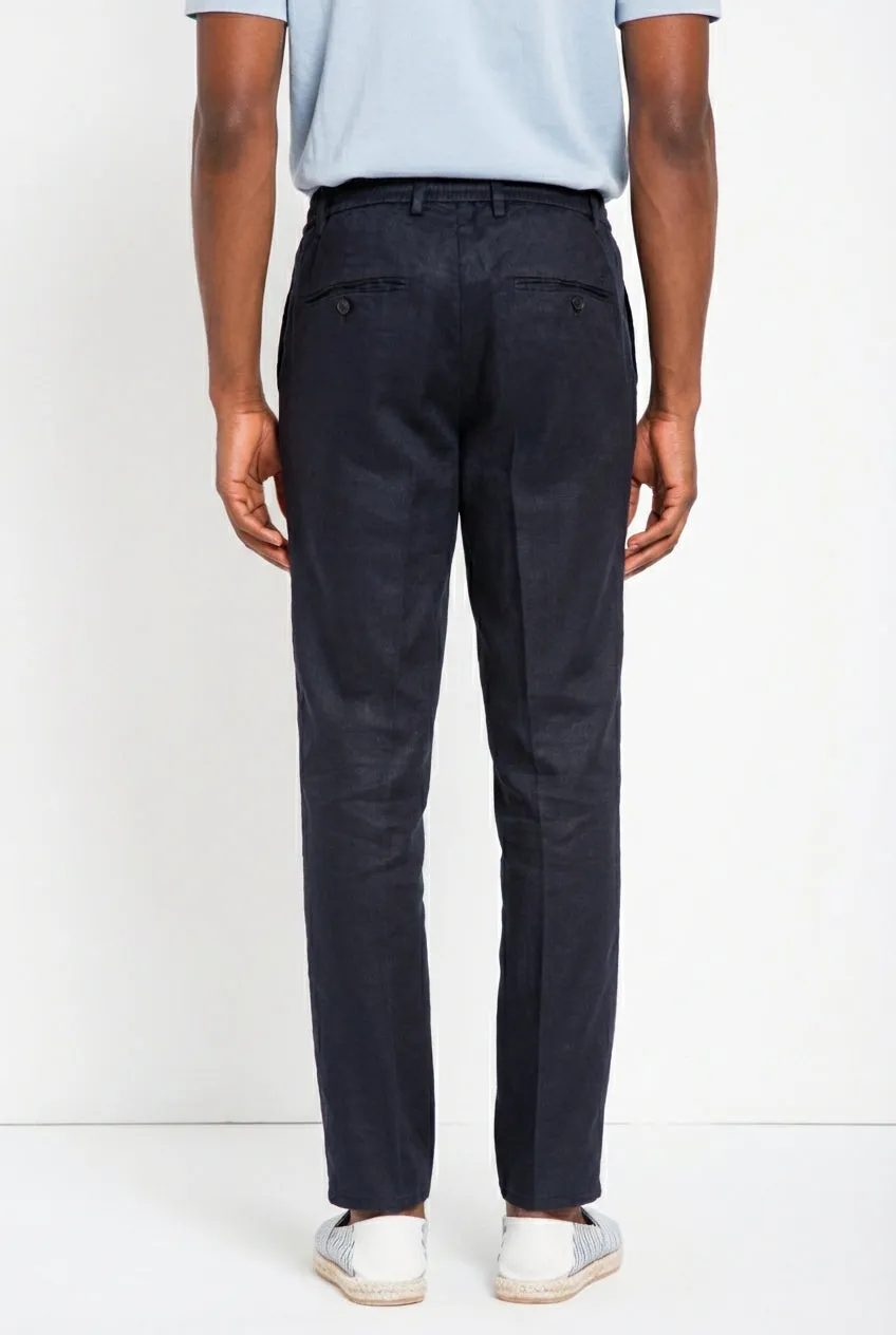 Mason's Milano Jogger chino uomo blu notte extra slim lino