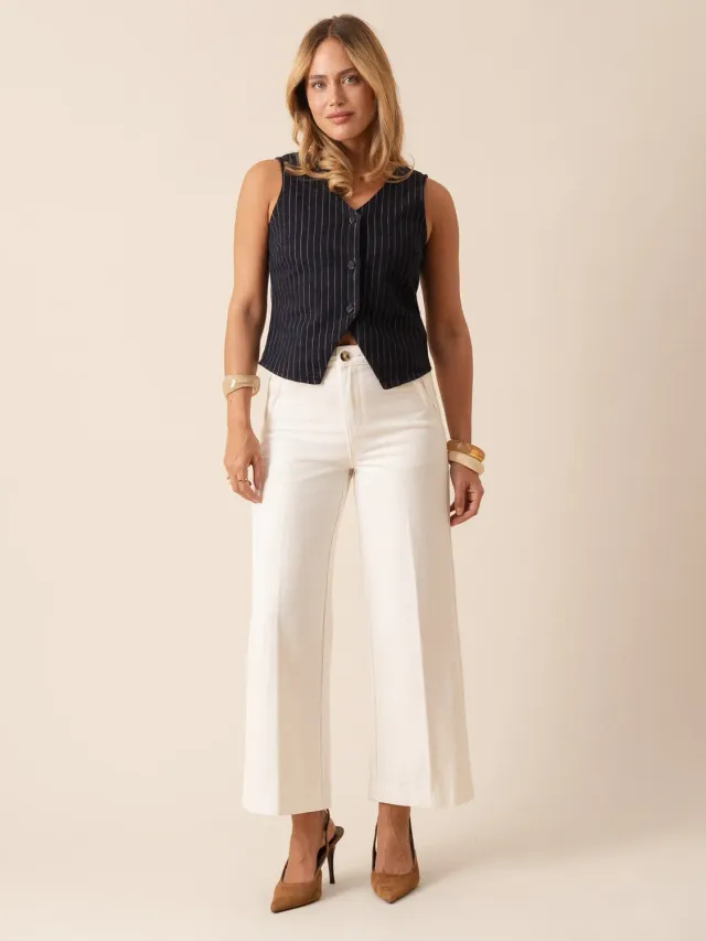 Oraije Eleonorette jeans wide bianchi