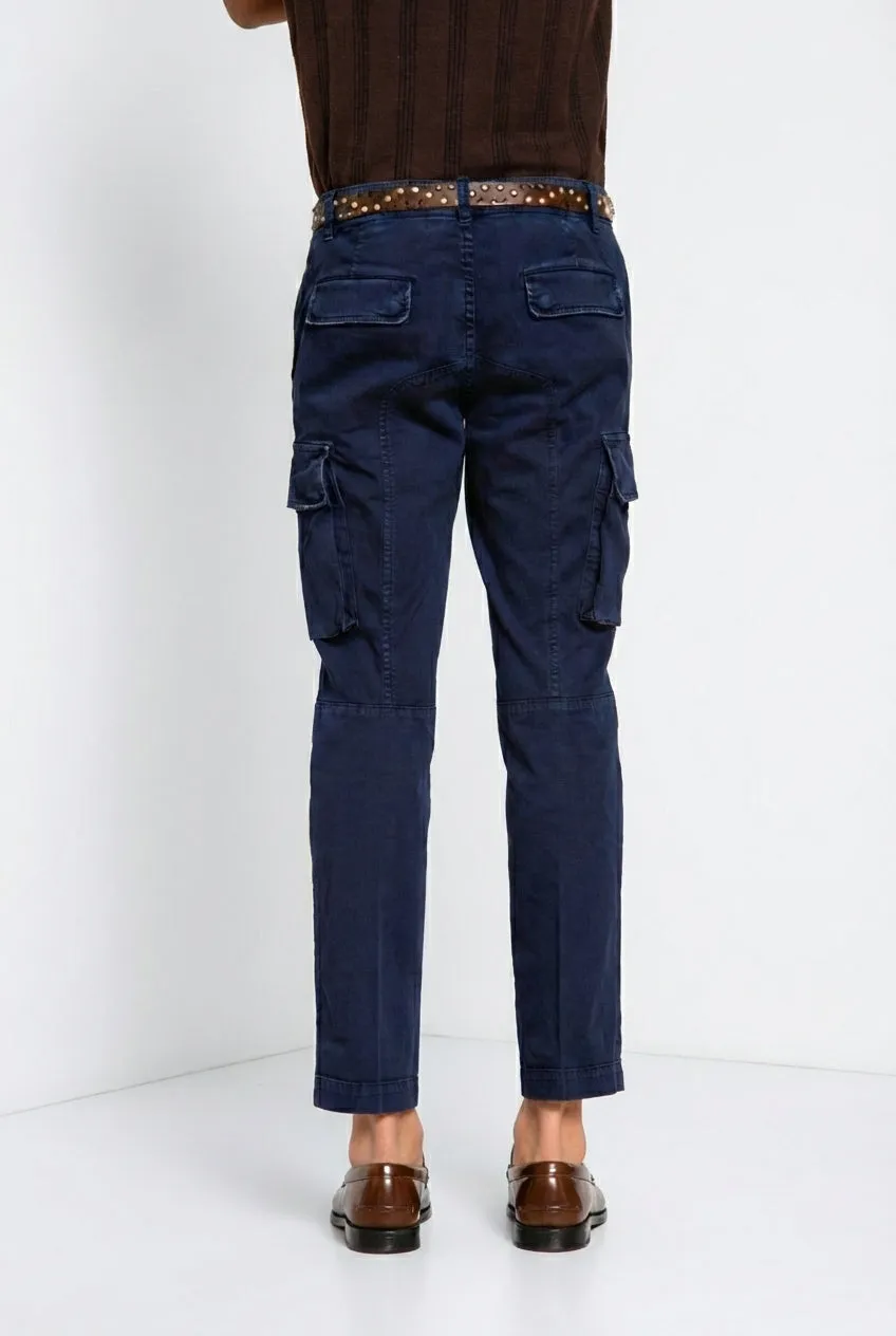 Mason's Chile pantalone cargo blu navy extra slim