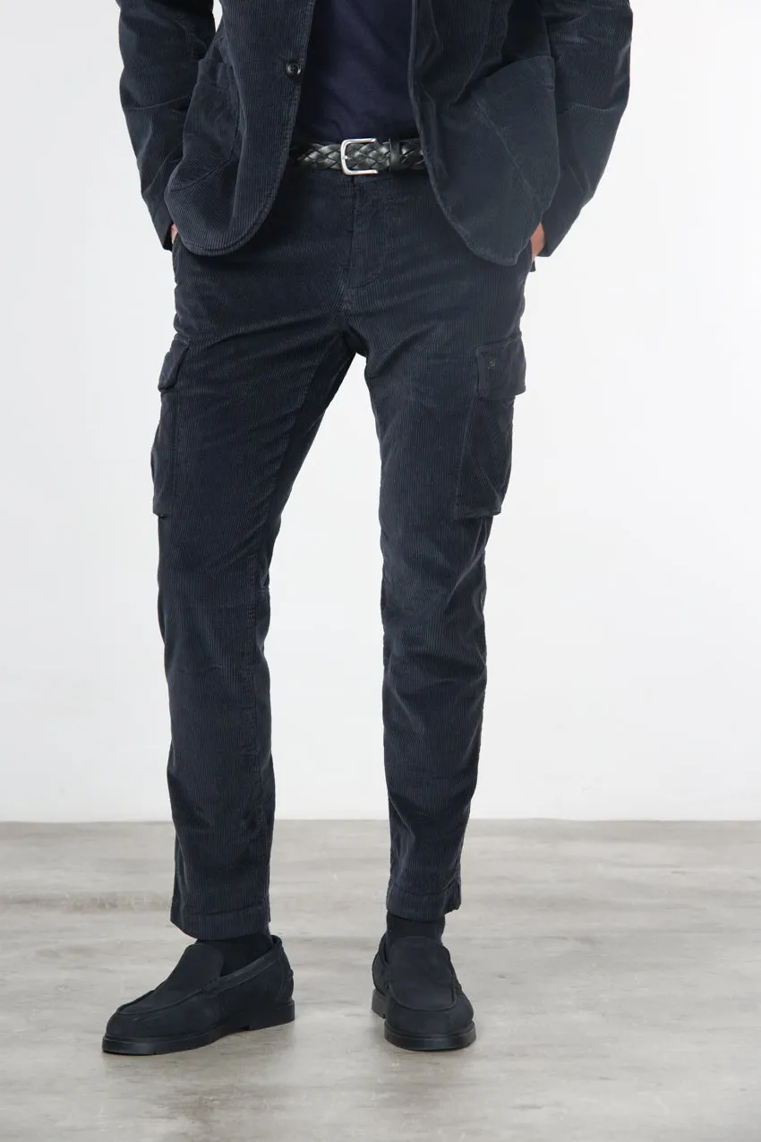 Mason's Chile cargo uomo blu notte velluto extra slim