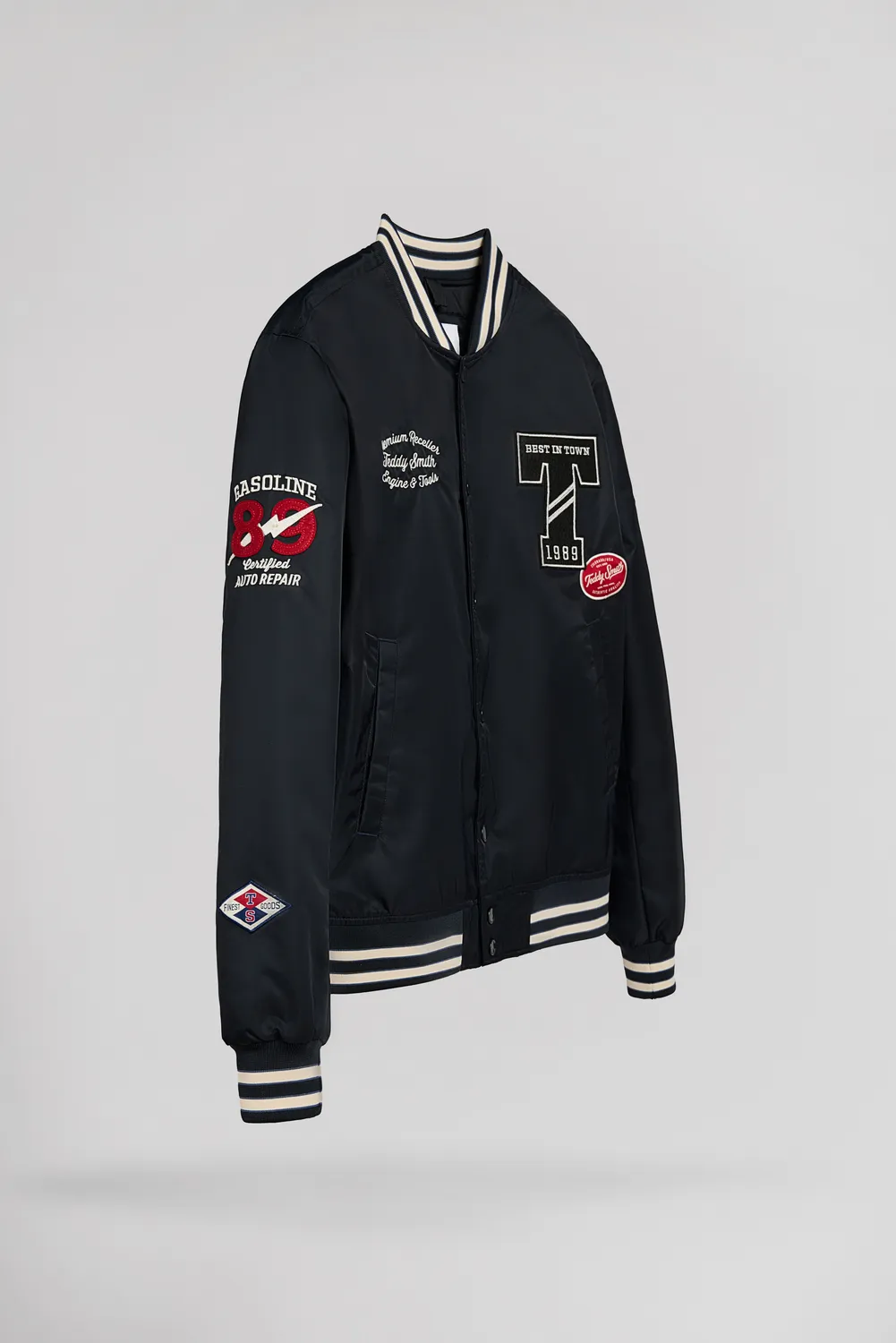 Teddy Smith B-Tibald bomber uomo dark navy nylon