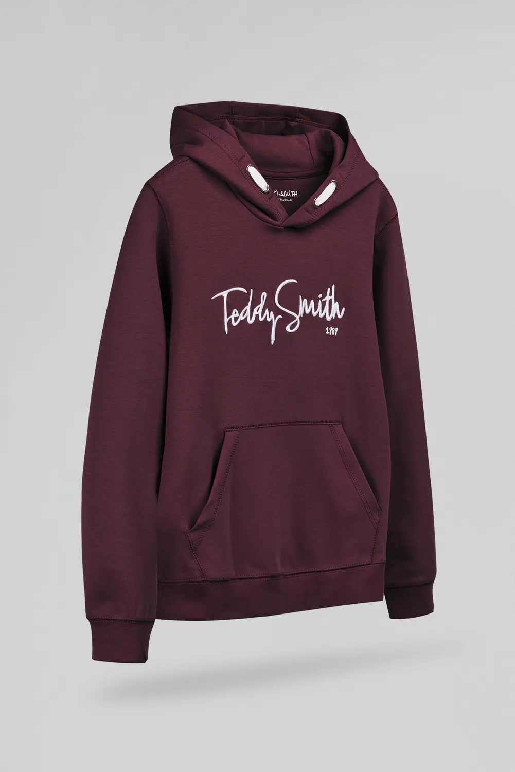 Teddy Smith S-Evry Hoody JR felpa cappuccio bordeaux bimbo