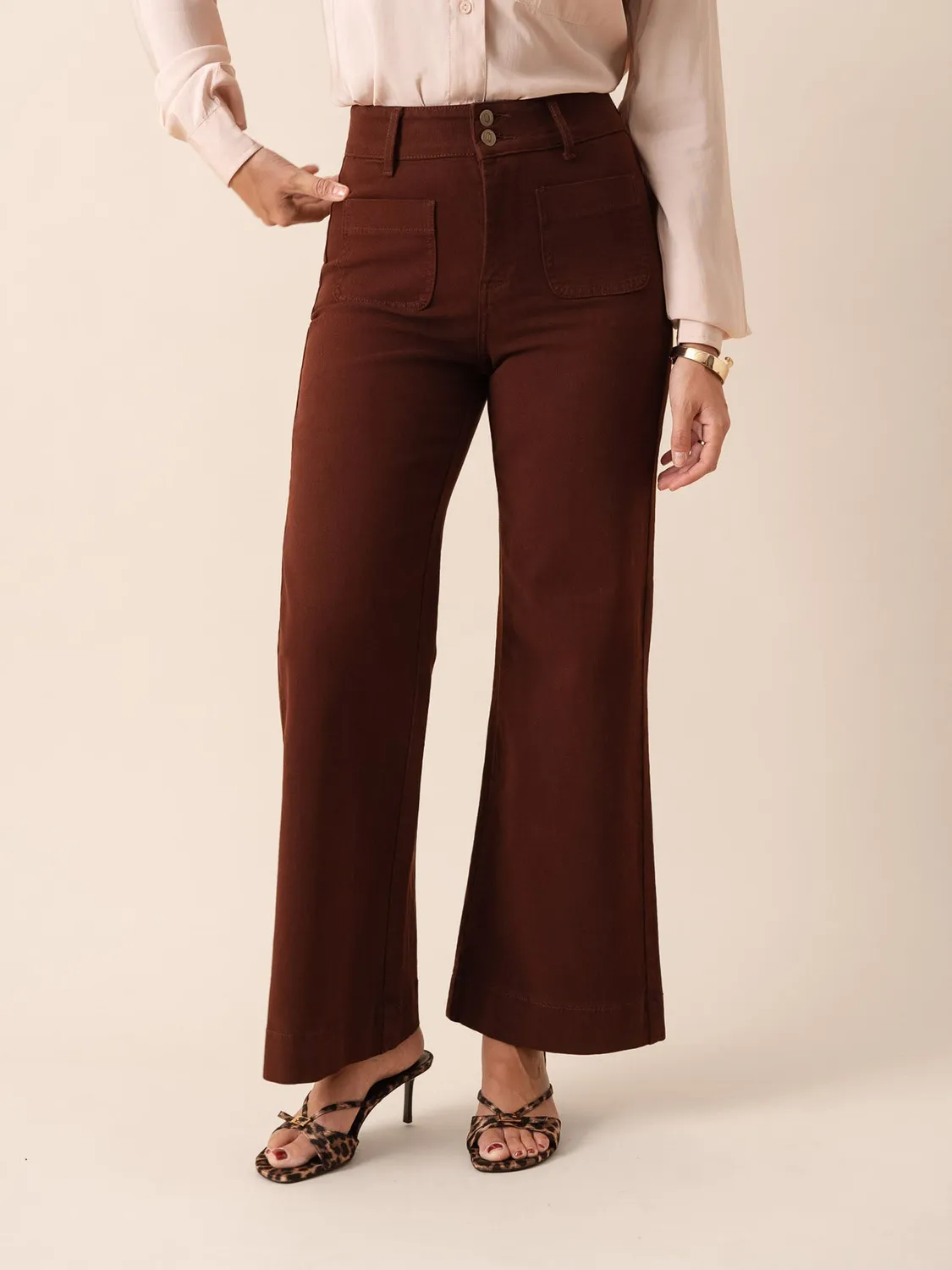 Oraije Elenette jeans flare rosso paprika