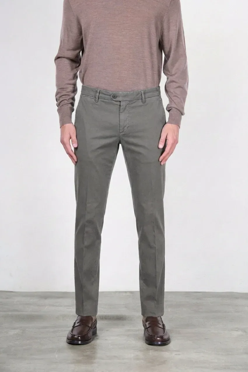 Mason's New York chino uomo grigio scuro regular fit gabardina