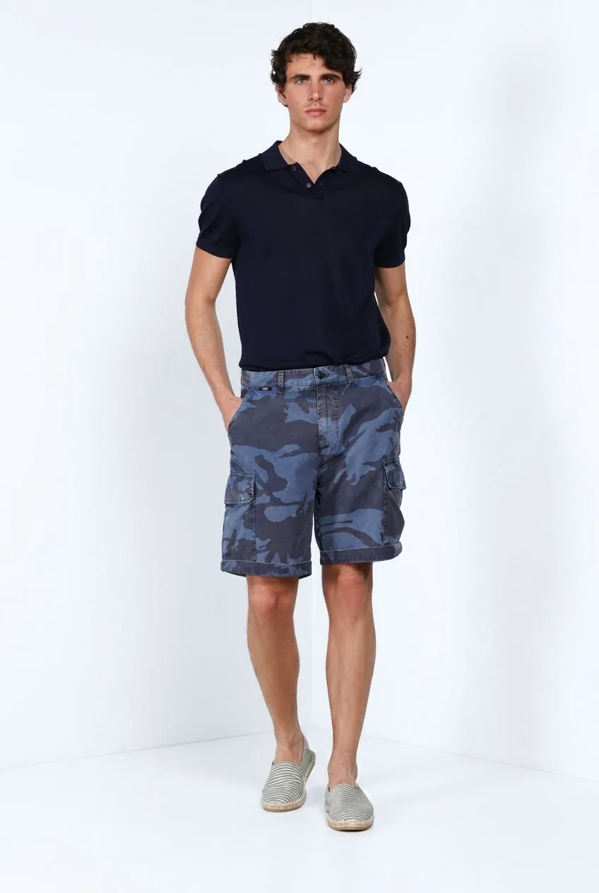 Mason's Chile M74 bermuda cargo uomo relaxed blu indaco