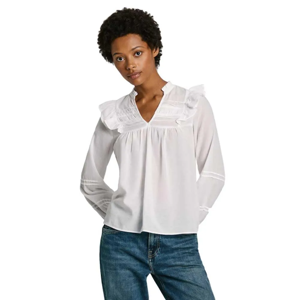 Pepe Jeans Lorely Camicia Donna Fluida con Volant