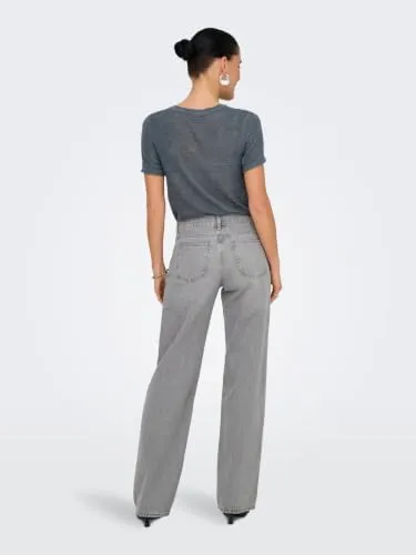ONLY Onlbrenda Low Wide Cro117 jeans donna (M)W x 34L
