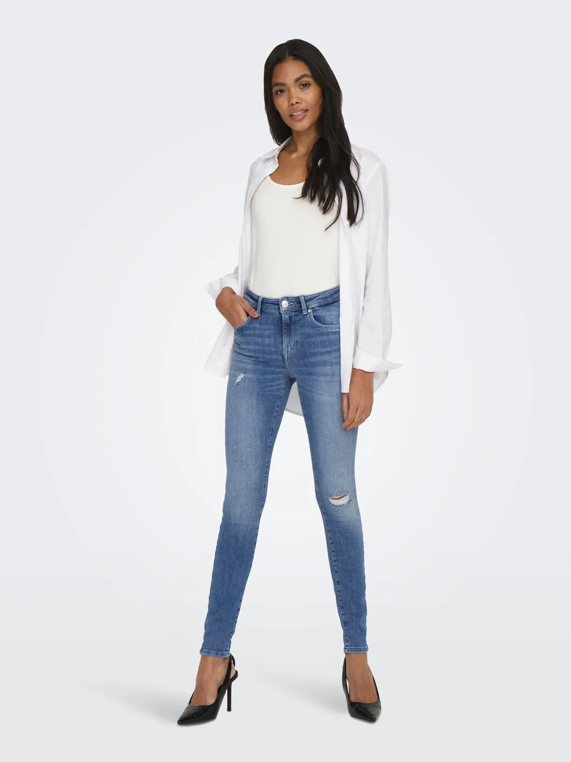 ONLY Onlpower Vita Media jeans skinny XL / 34L vita media