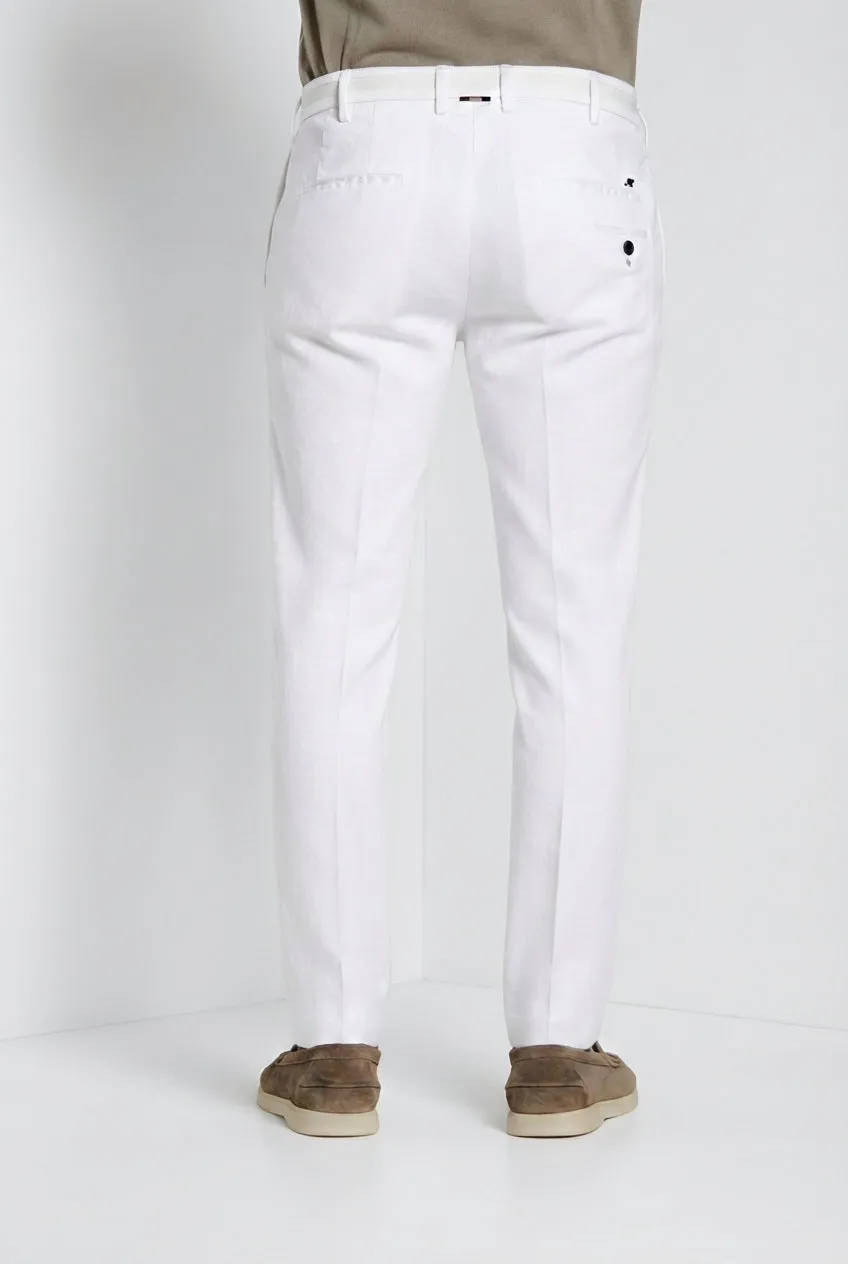 Mason's New York Cambridge chino bianco lino regular