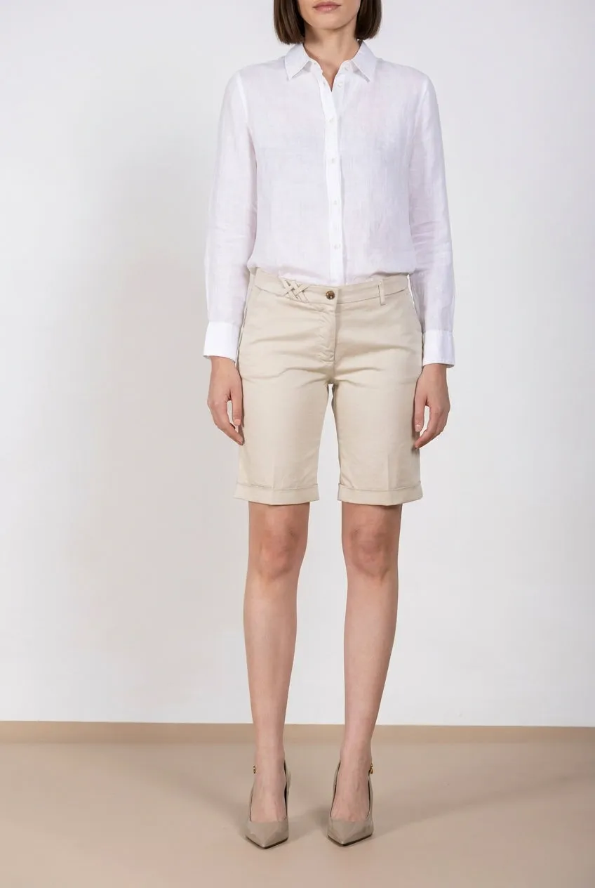 Mason's New York bermuda chino donna stucco slim
