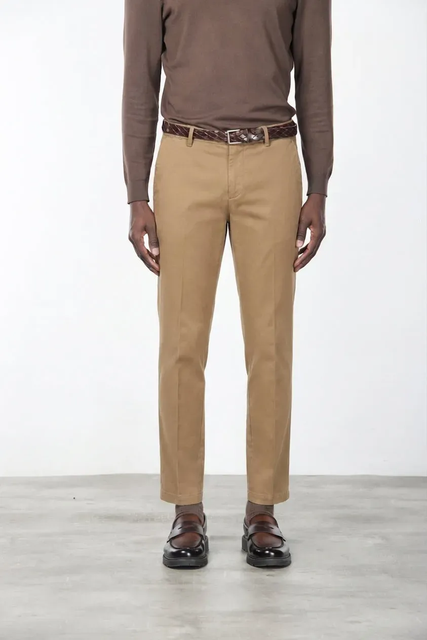 Mason's Milano chino uomo beige scuro extra slim