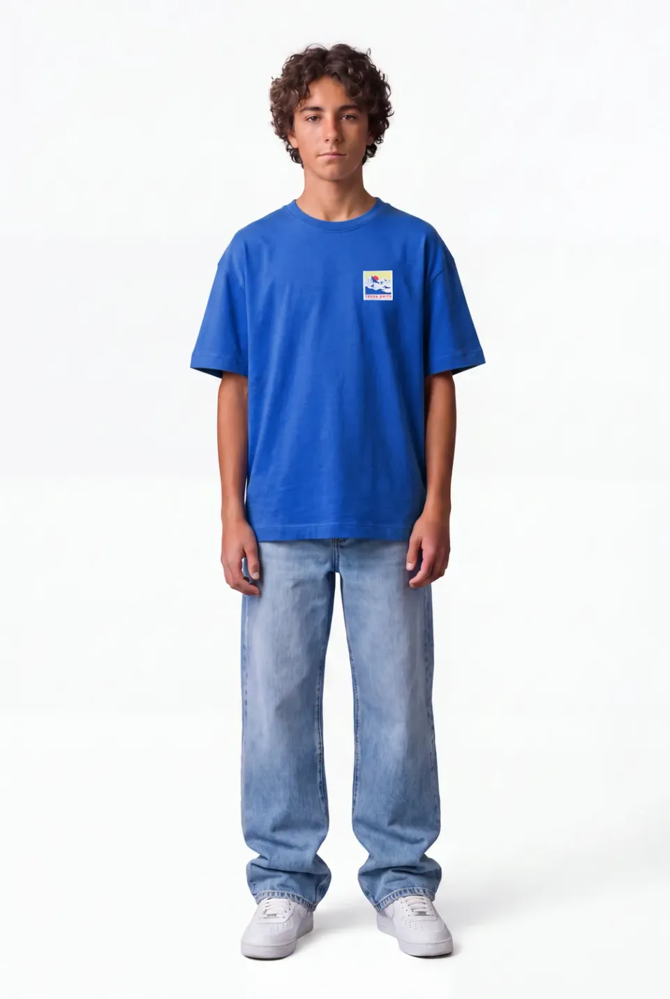 Teddy Smith T-Mountain maglietta bambino blu pep's montagna