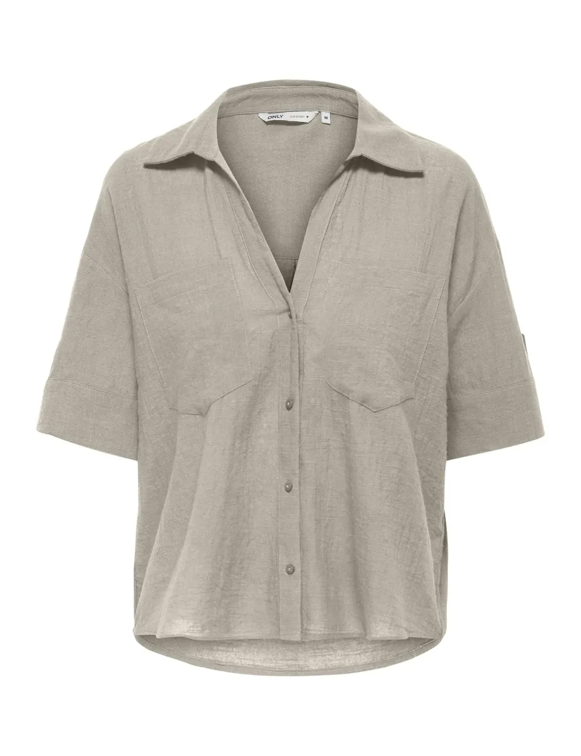 ONLY Onltizana camicia donna manica corta verde