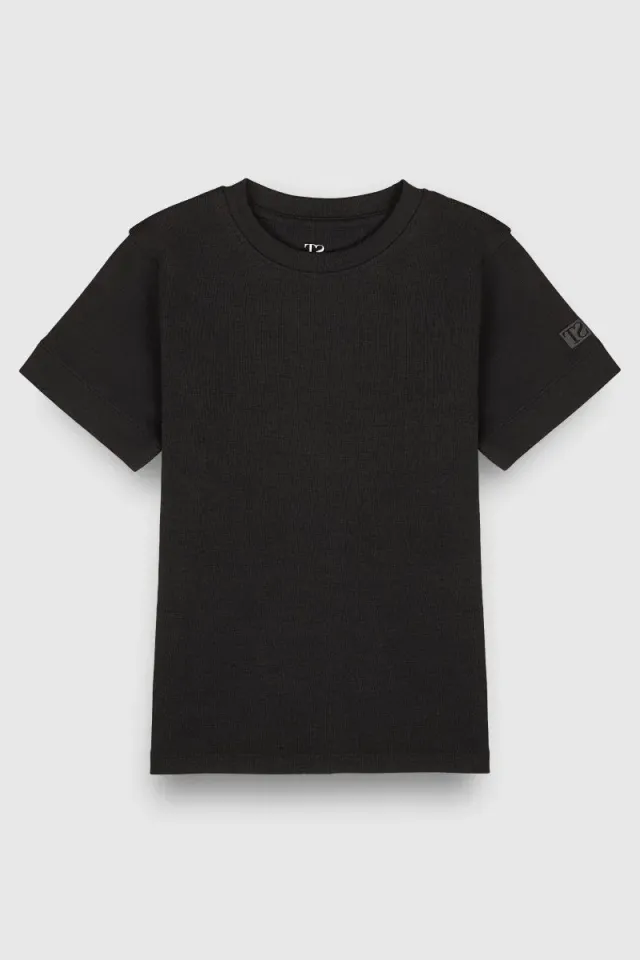 Teddy Smith T-Ribou T-Shirt Bambina Nero Aderente