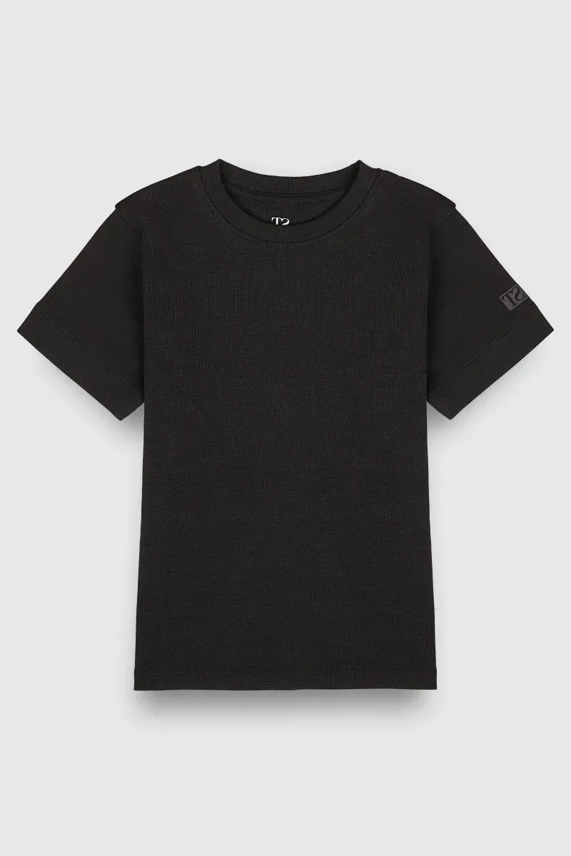 Teddy Smith T-Ribou T-Shirt Bambina Nero Aderente