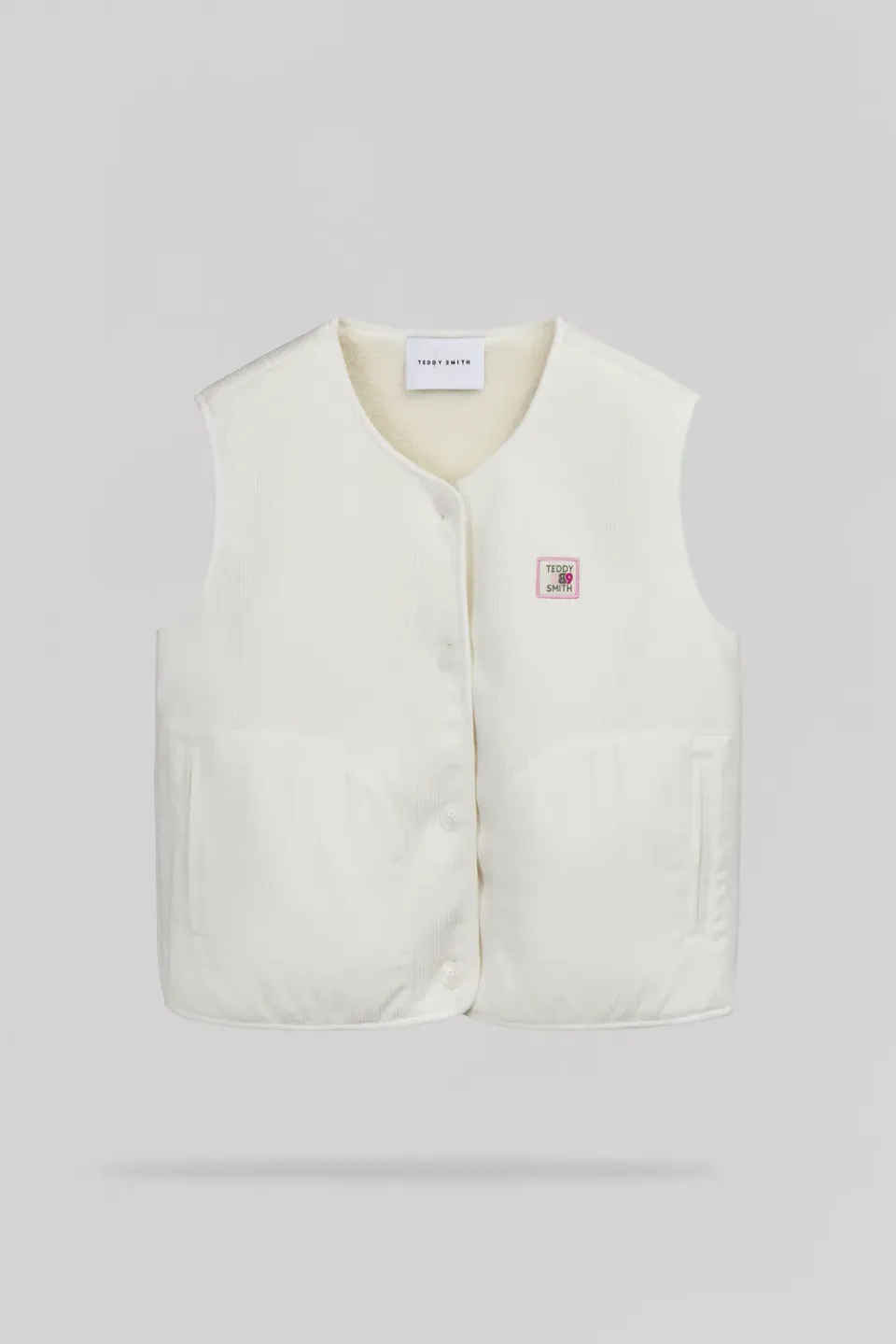 Teddy Smith B-Velvet Middle Giubbotto donna bianco sherpa