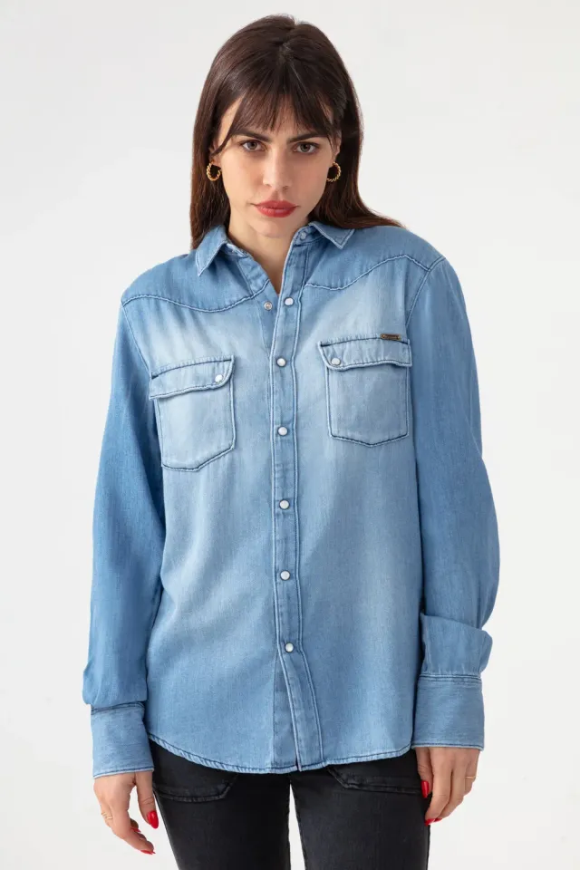 acquaverde Clyde camicia jeans light used dritta