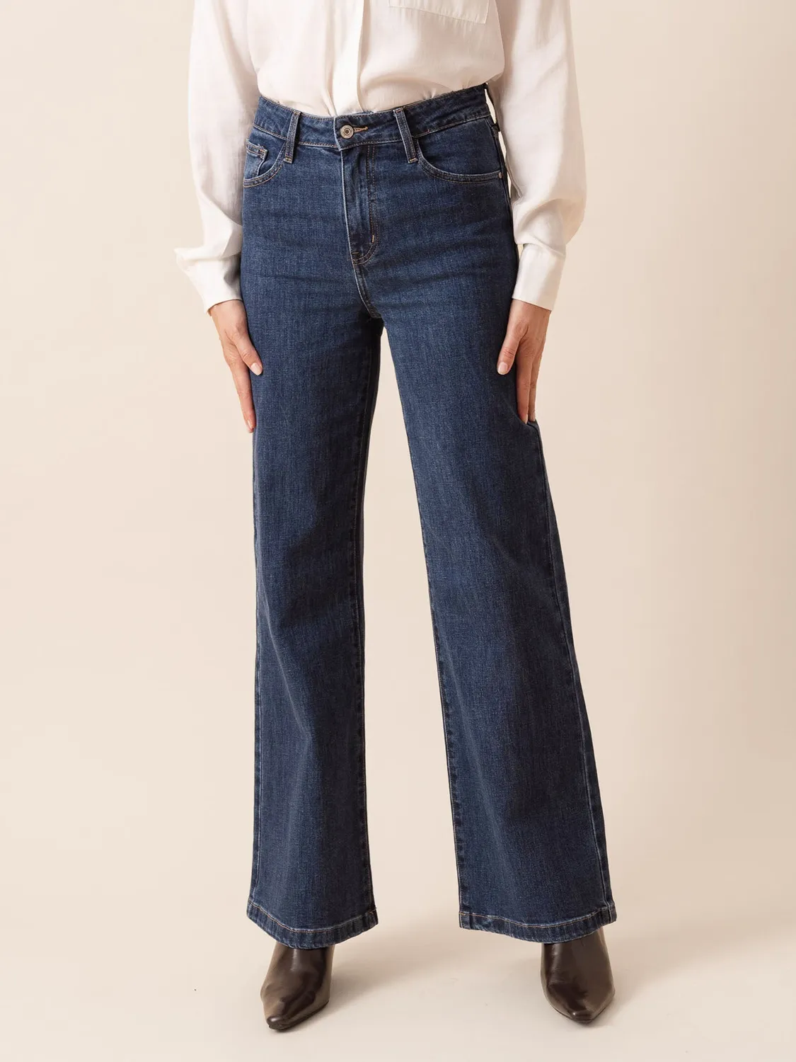 Oraije Barbara jeans dritti blu scuro lunghi
