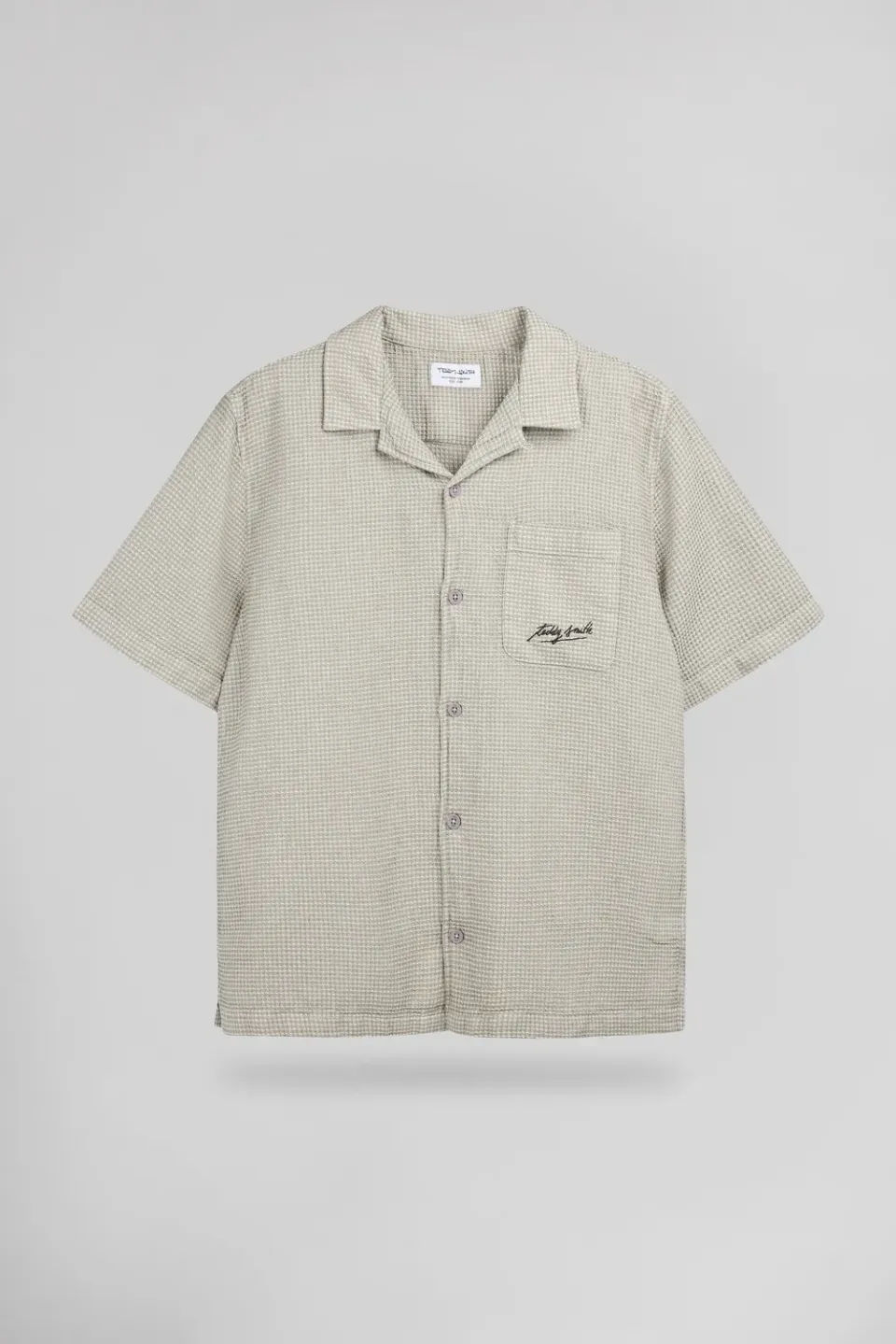 Teddy Smith C-Elvis MC Bleach Kaki Camicia Uomo Hawaiana