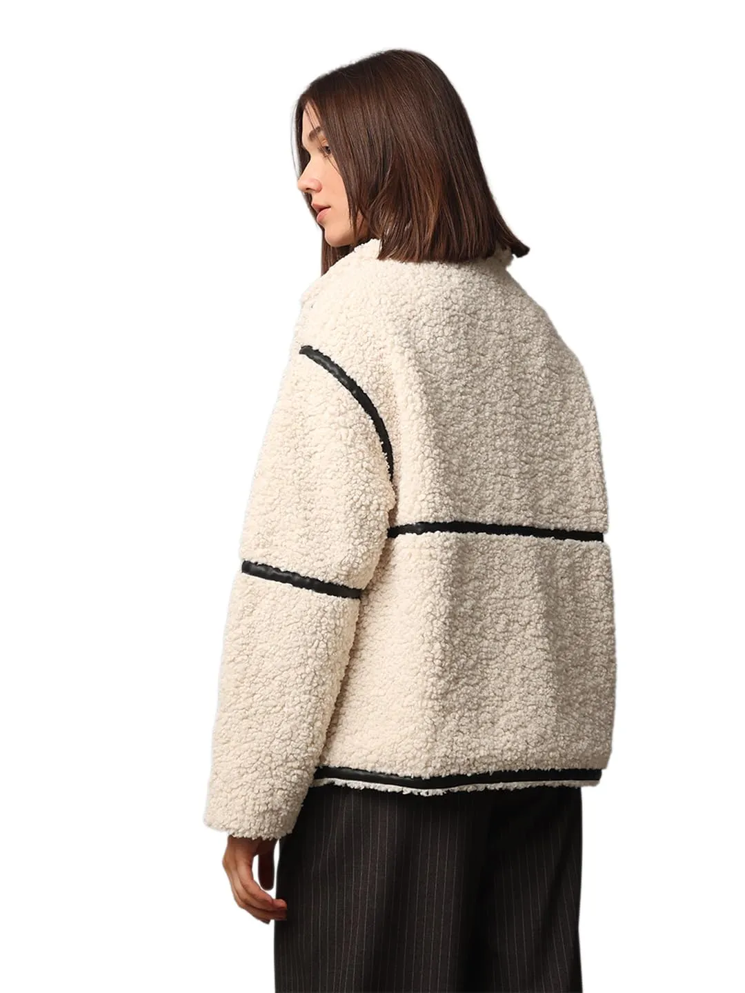 ONLY Onlparis giacca teddy panna S