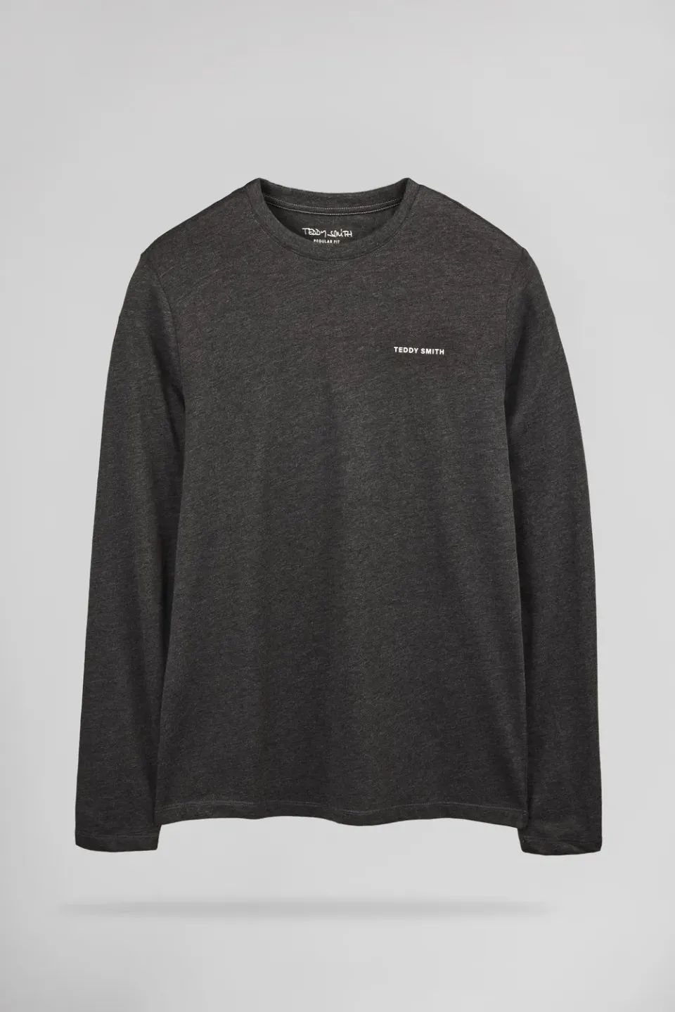 Teddy Smith The Tee 2 ML maglietta maniche lunghe grigio chiné