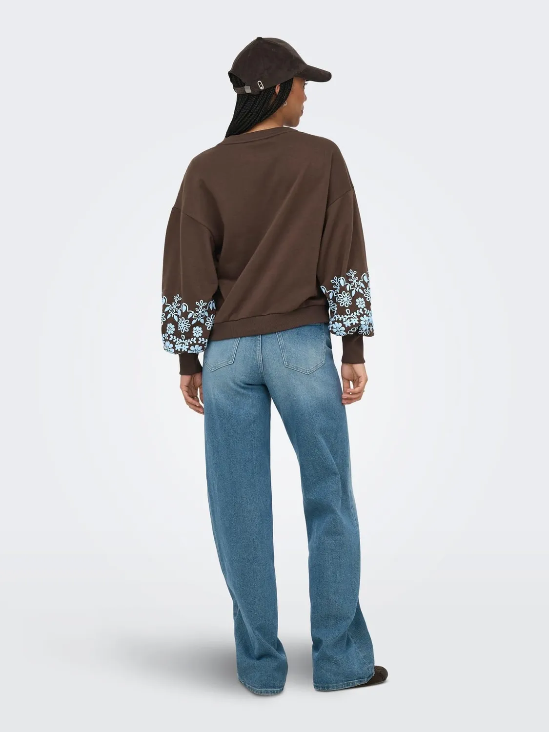 ONLY Onlbrooke felpa girocollo donna bracken fiori
