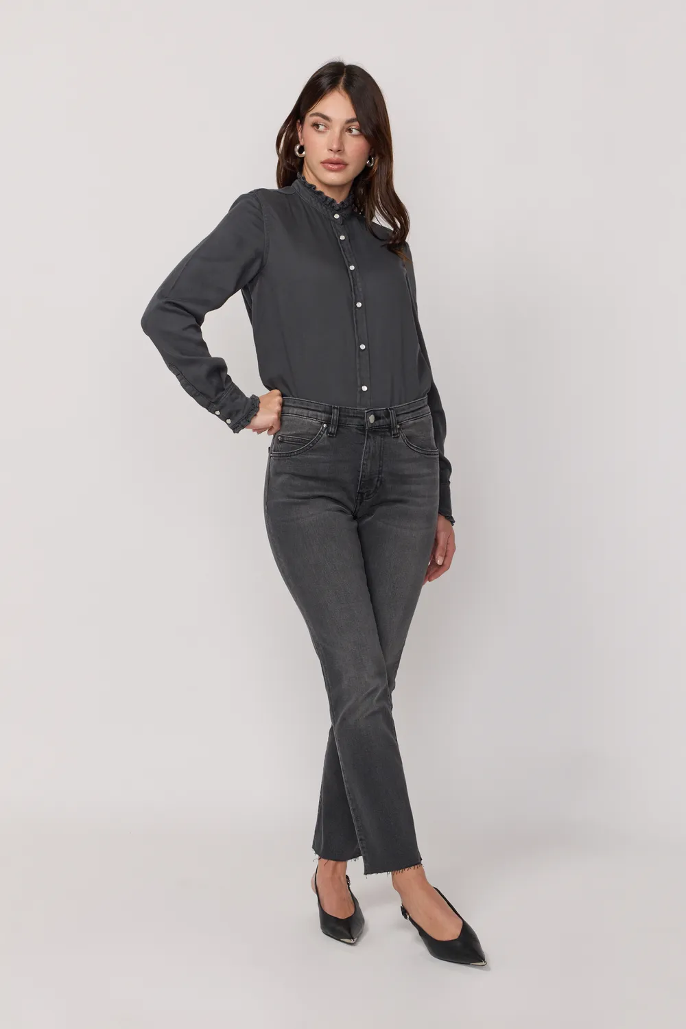 acquaverde Cara pantaloni Used Grey bootcut