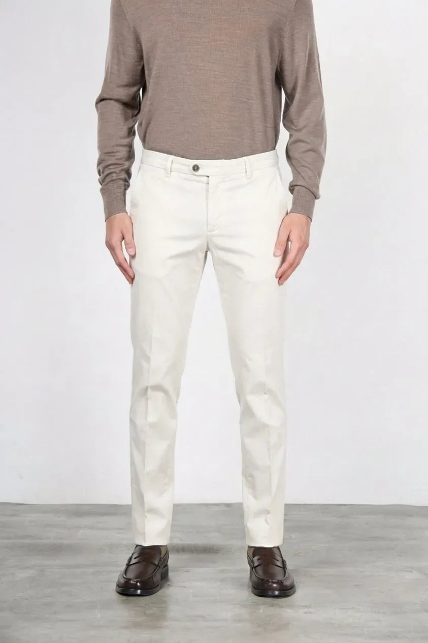 Mason's New York Style pantalone chino uomo bianco sporco regular fit