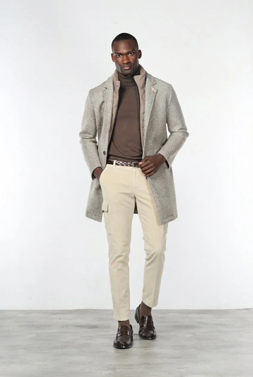 Mason's Chile cargo uomo velluto latte extra slim invernale