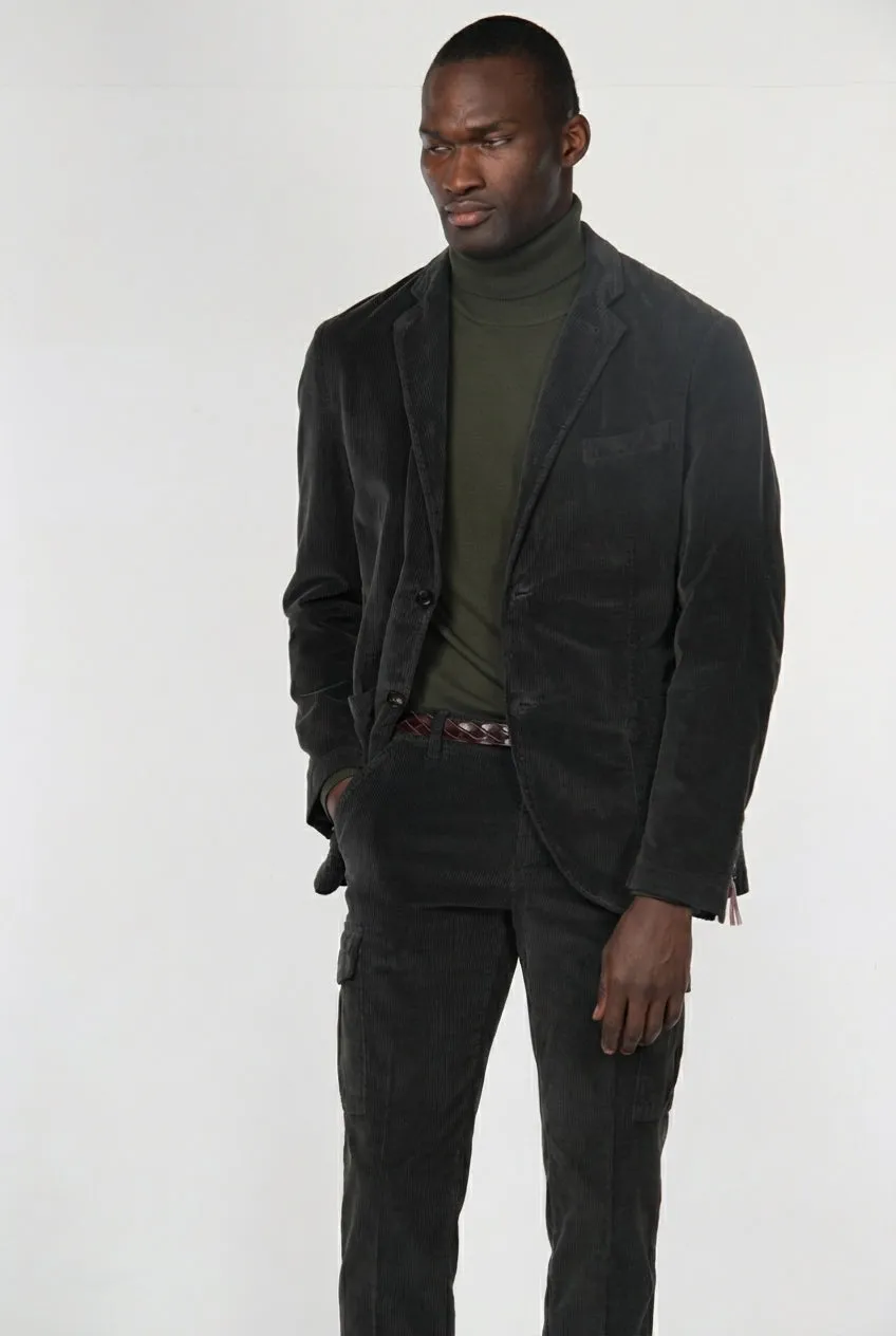 Mason's Tiziano blazer uomo marrone velluto regular