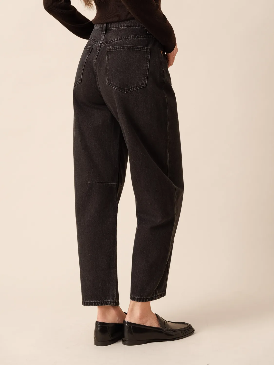Oraije Brandy jeans balloon grigio scuro