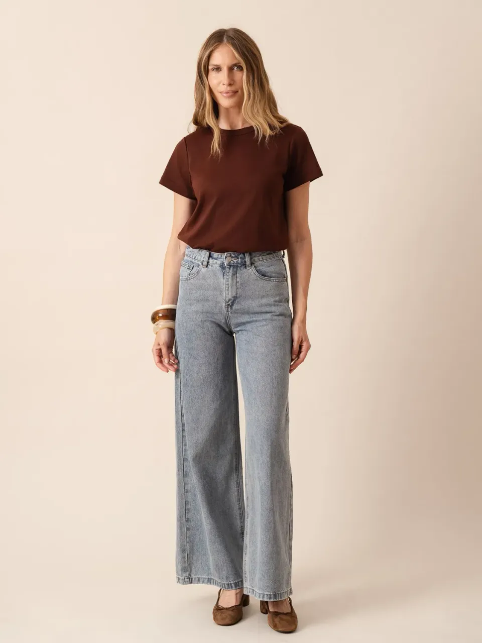 Oraije Popine jeans palazzo blu vintage