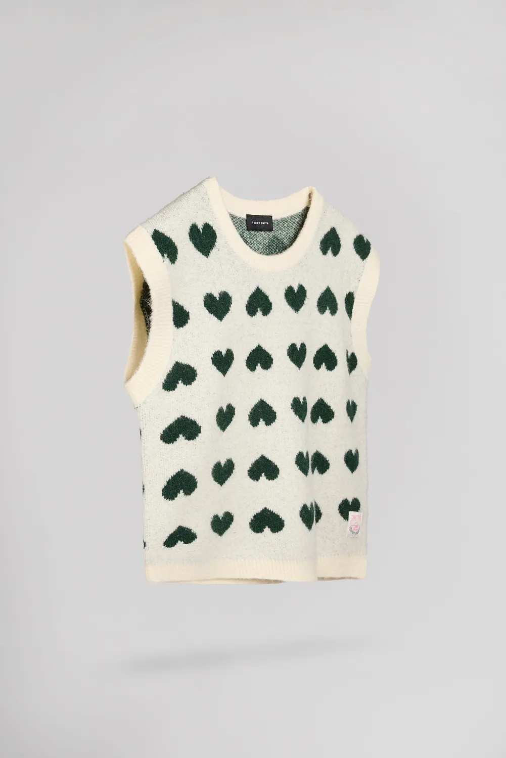 Teddy Smith P-Jacky JR Pull Bambina Bianco Motivo Cuore