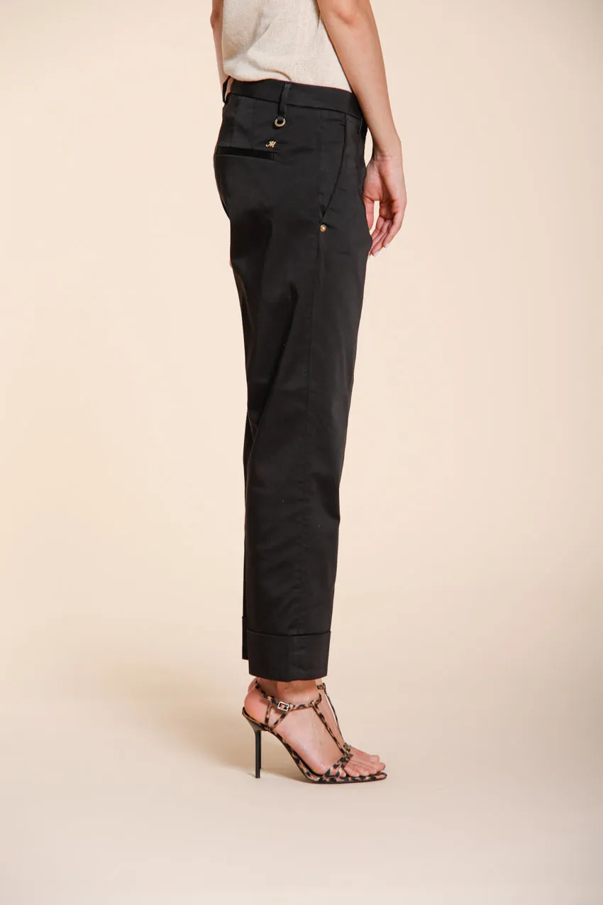 Mason's New York Carrot chino donna nero raso stretch