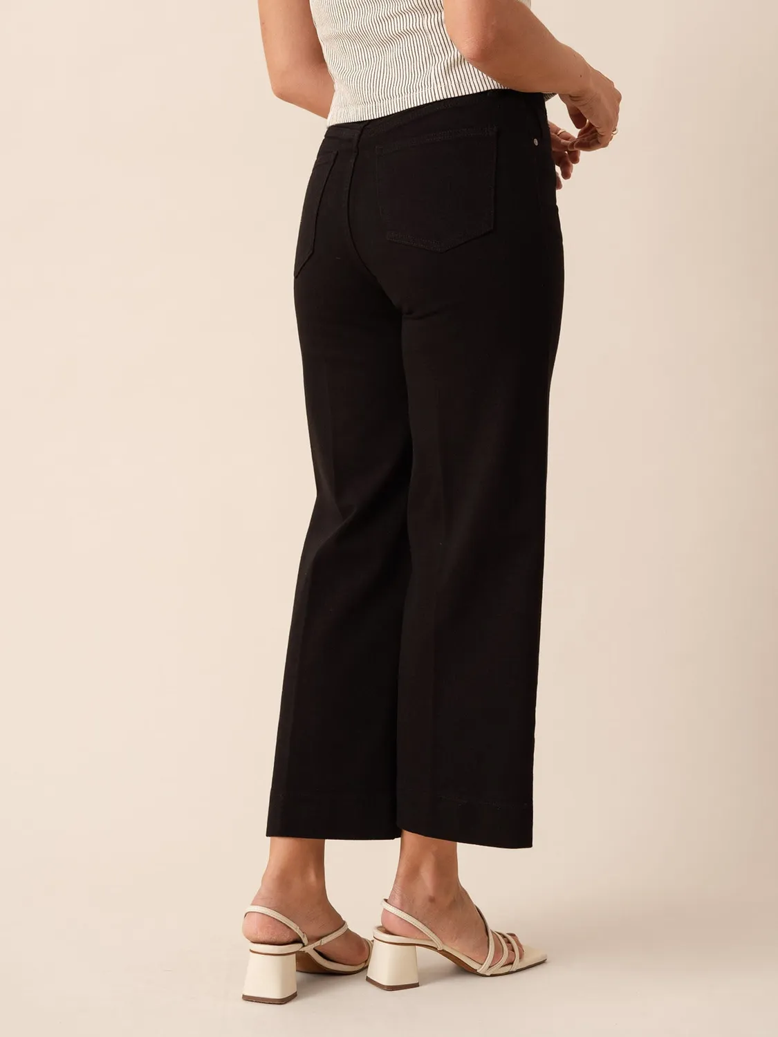Oraije Windy jeans wide nero petite
