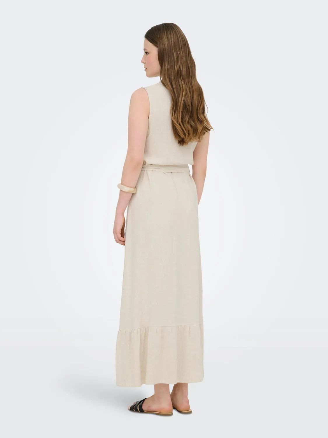 ONLY ONLSiesta vestito lungo lino M scuro