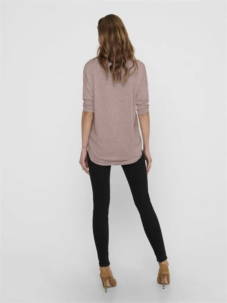 Only Onlmila maglione fawn melange girocollo
