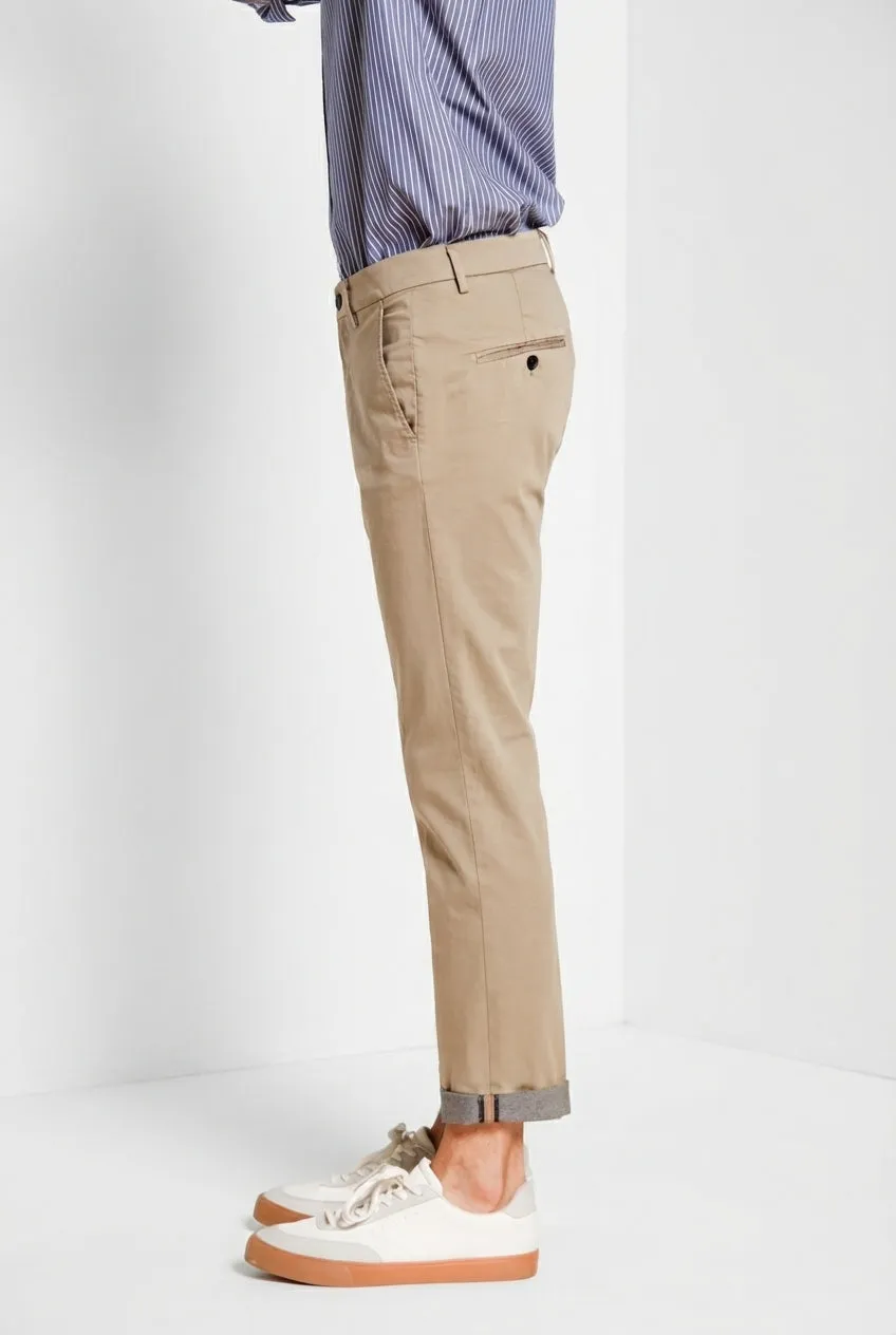 Mason's Torino Travel pantalone chino uomo kaki raso slim
